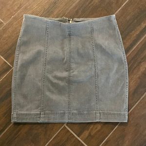 Free People gray denim skirt